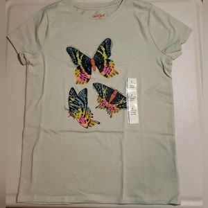Girls Size L Butterfly T-Shirt *NWT*